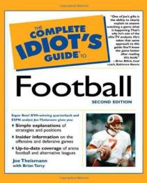 Quotes and summary of book on cover with photo of football player.