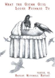 Drawing of crows sitting on baby bassinet.