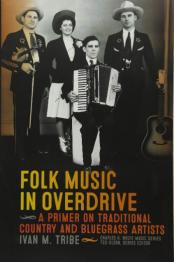 Black and white image of folk band on cover.