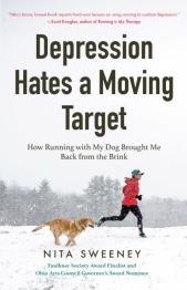 Person running with dog on cover.