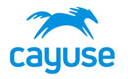 Cayuse logo with horse