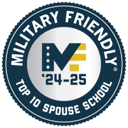 Military Friendly School - Top 10 Spouse School - '24-'25 badge