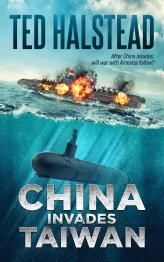 Submarine underwater with exploding ship above.