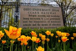 Ohio University Gateway in the Spring