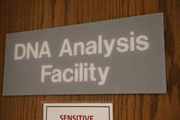 The DNA Analysis Facility sign