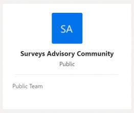 Screenshot of Surveys Advisory Community join dialog