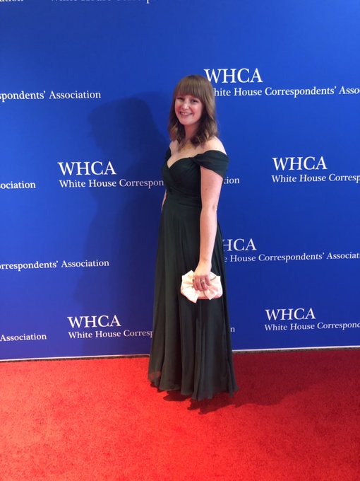 Abbey Marshall attending the White House Correspondents' Dinner as a scholar.