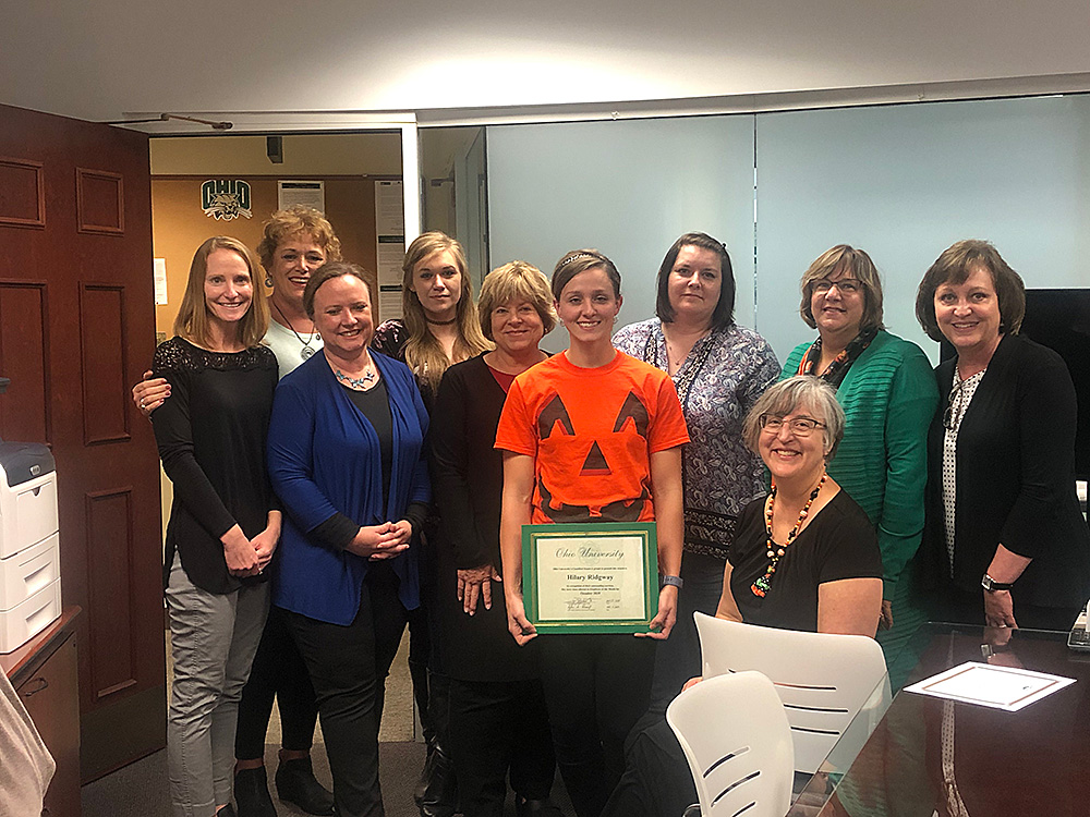 Hilary Ridgway, October 2019 Classified Employee of the Month