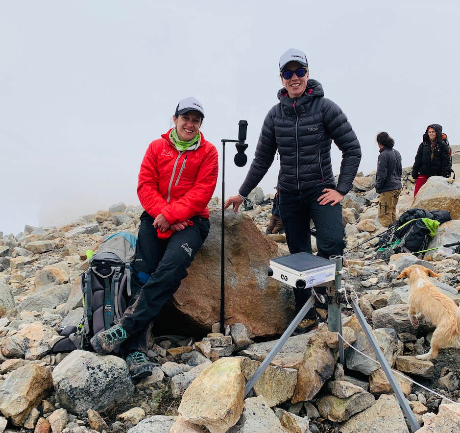 Adjanin and Dr. Sevestre use 360 and time-lapse cameras to record movement of a tropical glacier in Sierra Nevada del Cocuy National Park.