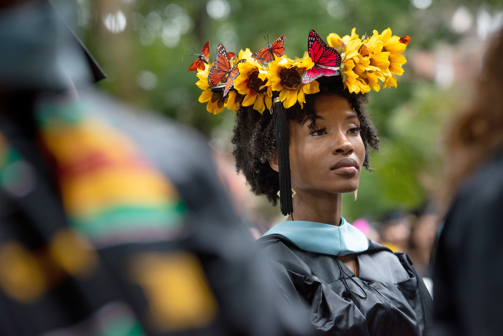 Brittany Seals participates in Fall 2020 Commencement on College Green.