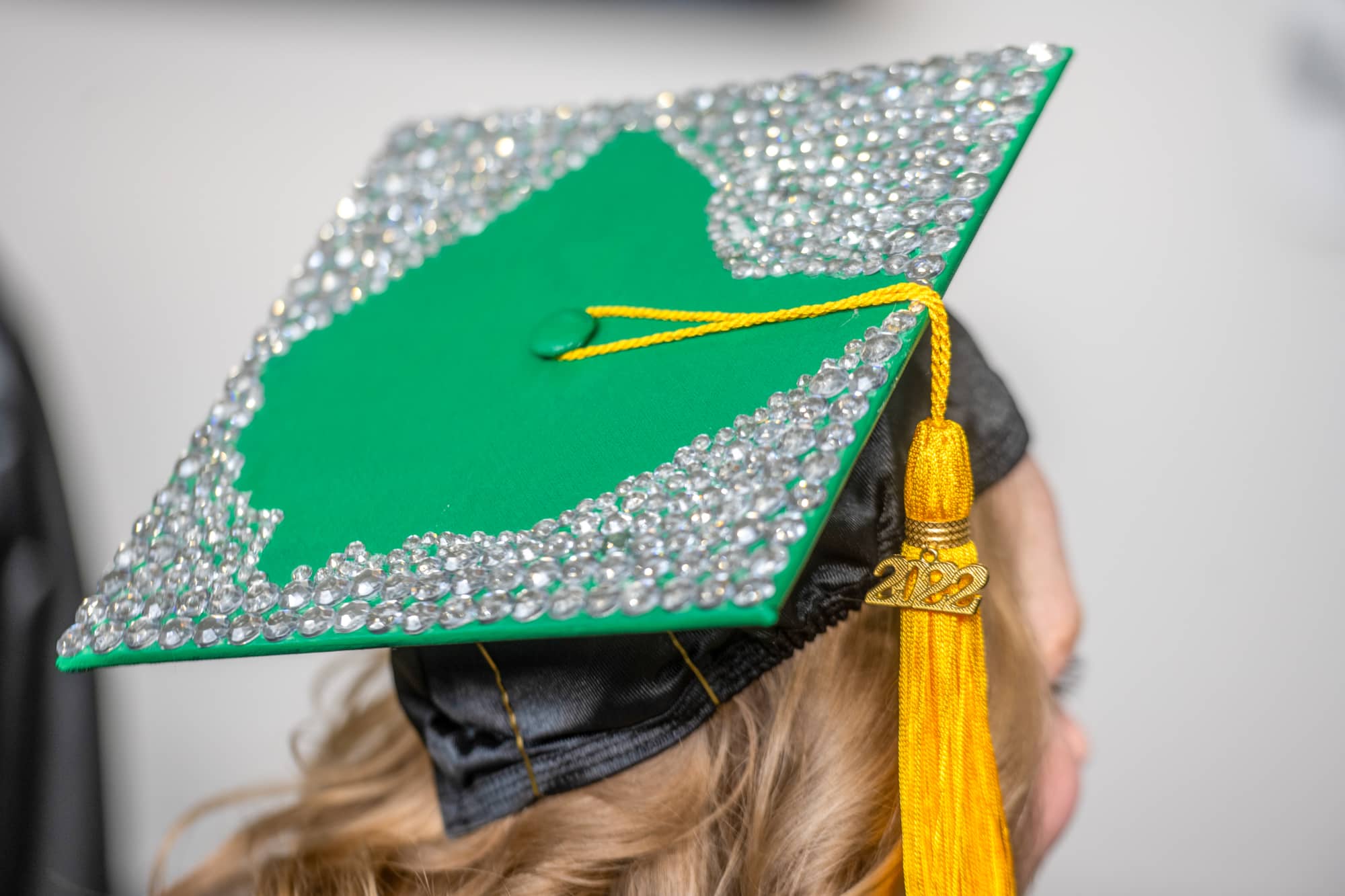 A student at the Zanesville campus decorated their cap for the graduation recognition ceremony there.
