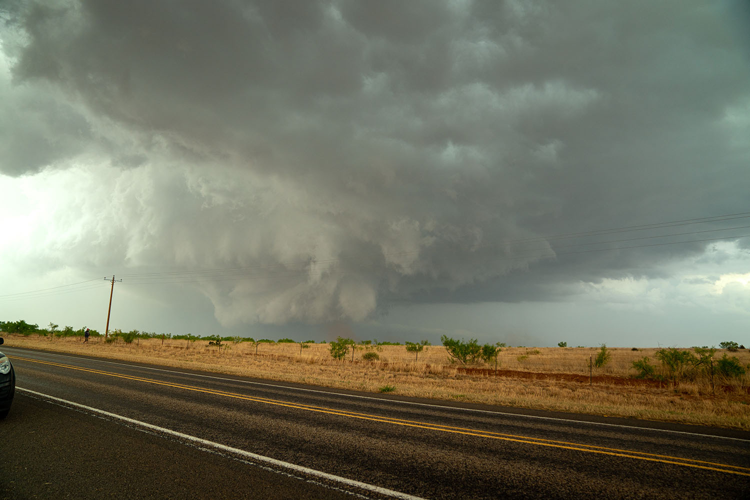 The students traveled to the Central Plains, which covers several states including Oklahoma and Kansas, to study storm weather. This featured storm cell was in Texas.