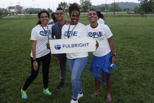 OHIO graduate students assist with the Fulbright program.