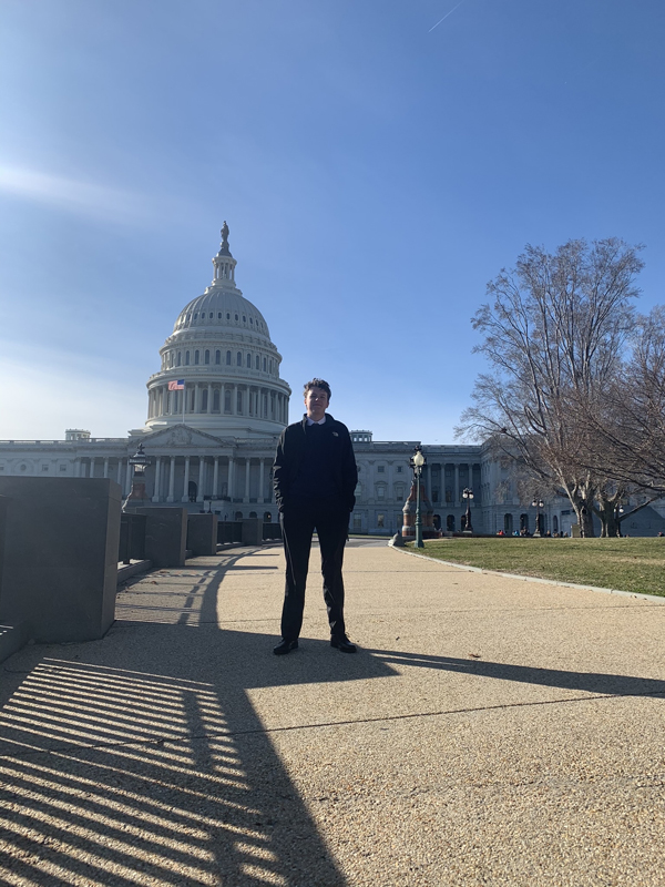 Evan Schalon at the U.S. Capitol
