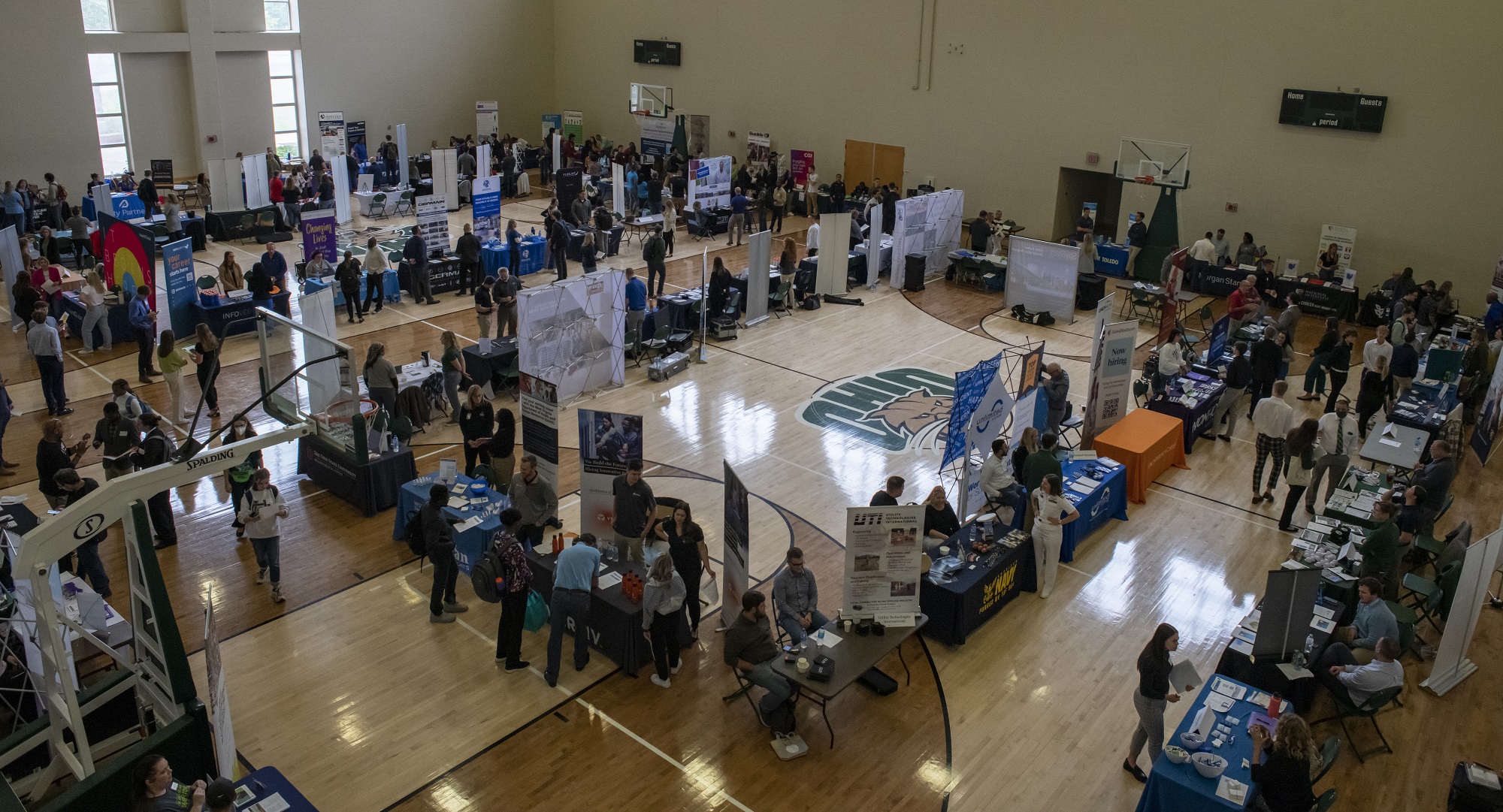 A photo from the 2022 Career and Internship Fair in the Ping Recreation Center