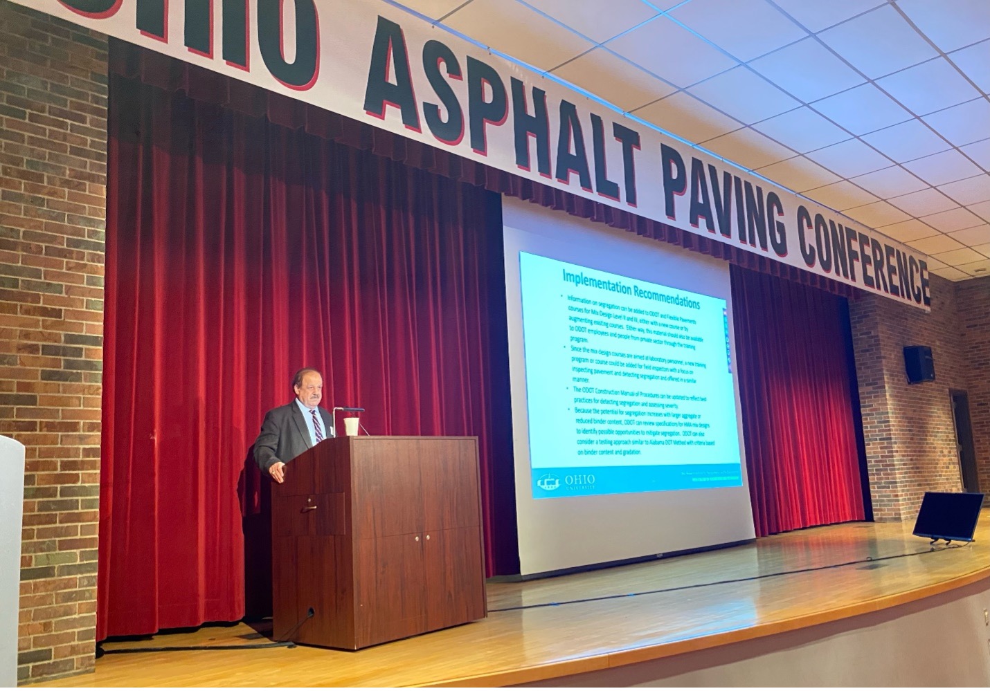 Shad Sargand at Ohio Asphalt Paving Conference