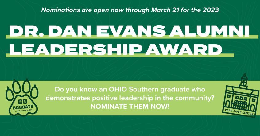 Dr. Dan Evans Alumni Leadership Award