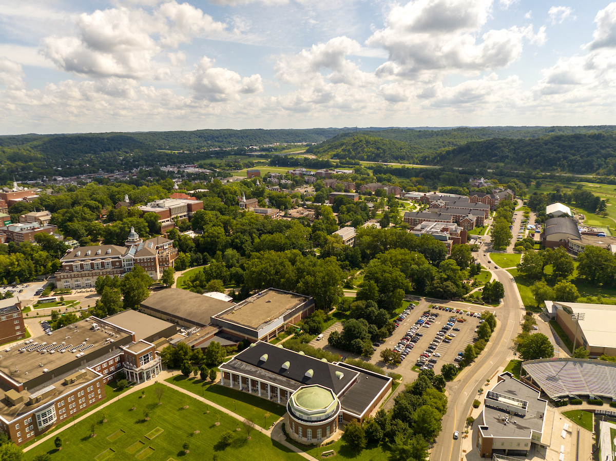 An aerial view of Ohio University