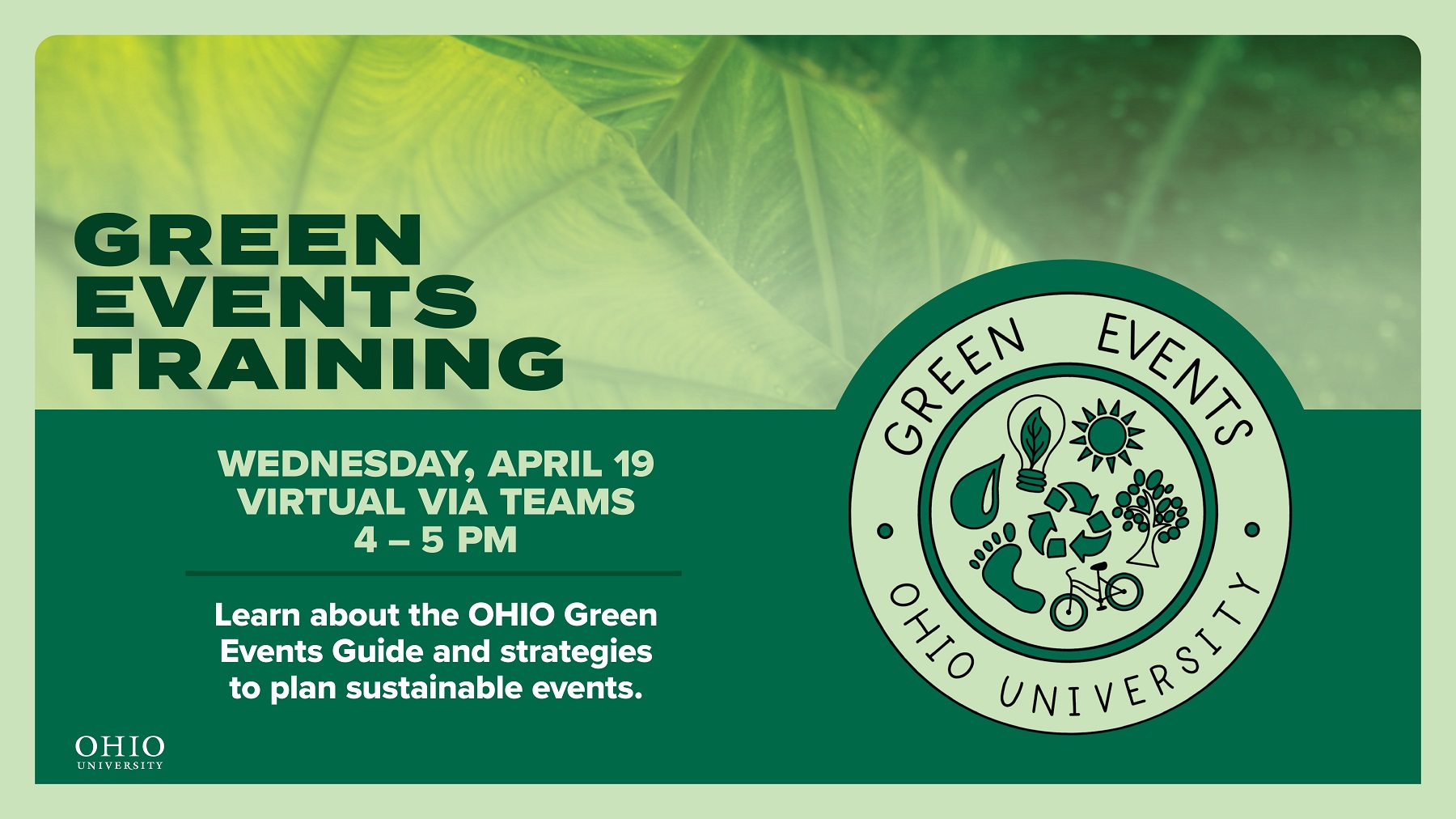 Greening OHIO Initiative increases sustainability for oncampus events