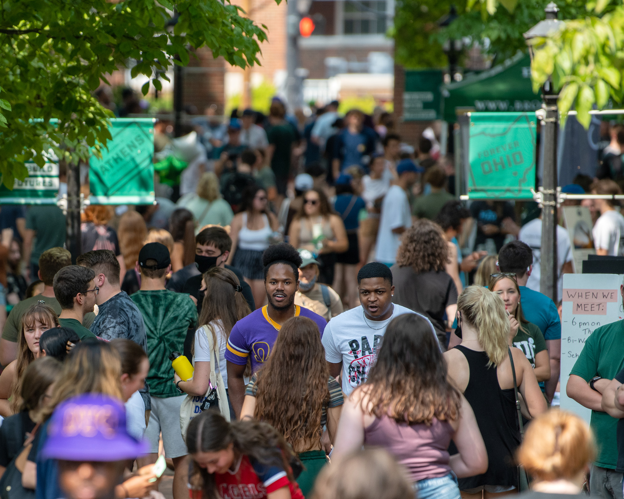 The crowd of students at the 2021 Student Involvement Fair