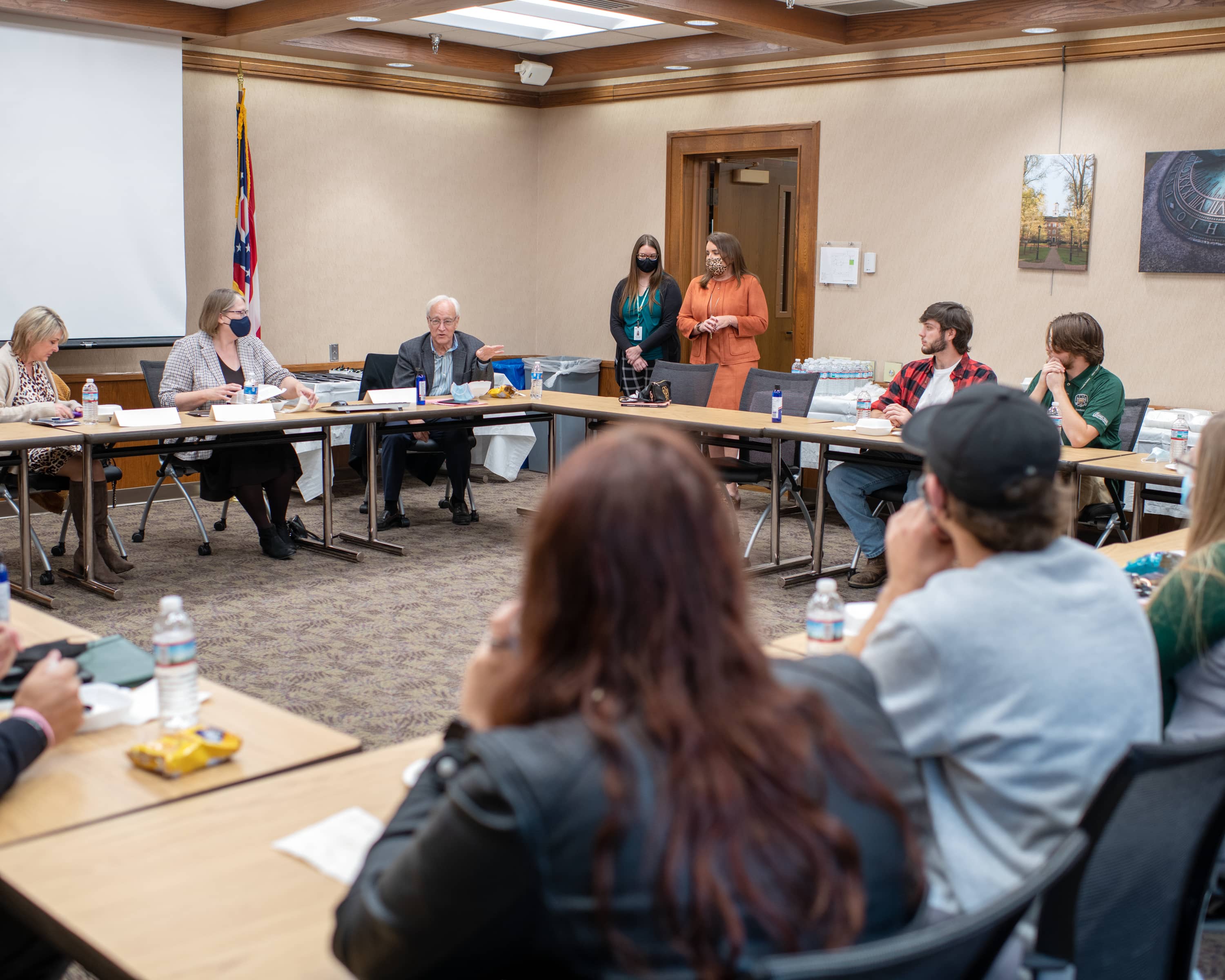 Students had the opportunity to share a lunch and question and answer session with Pres. Sherman, Provost Sayrs and the leadership team at OHIO Southern.