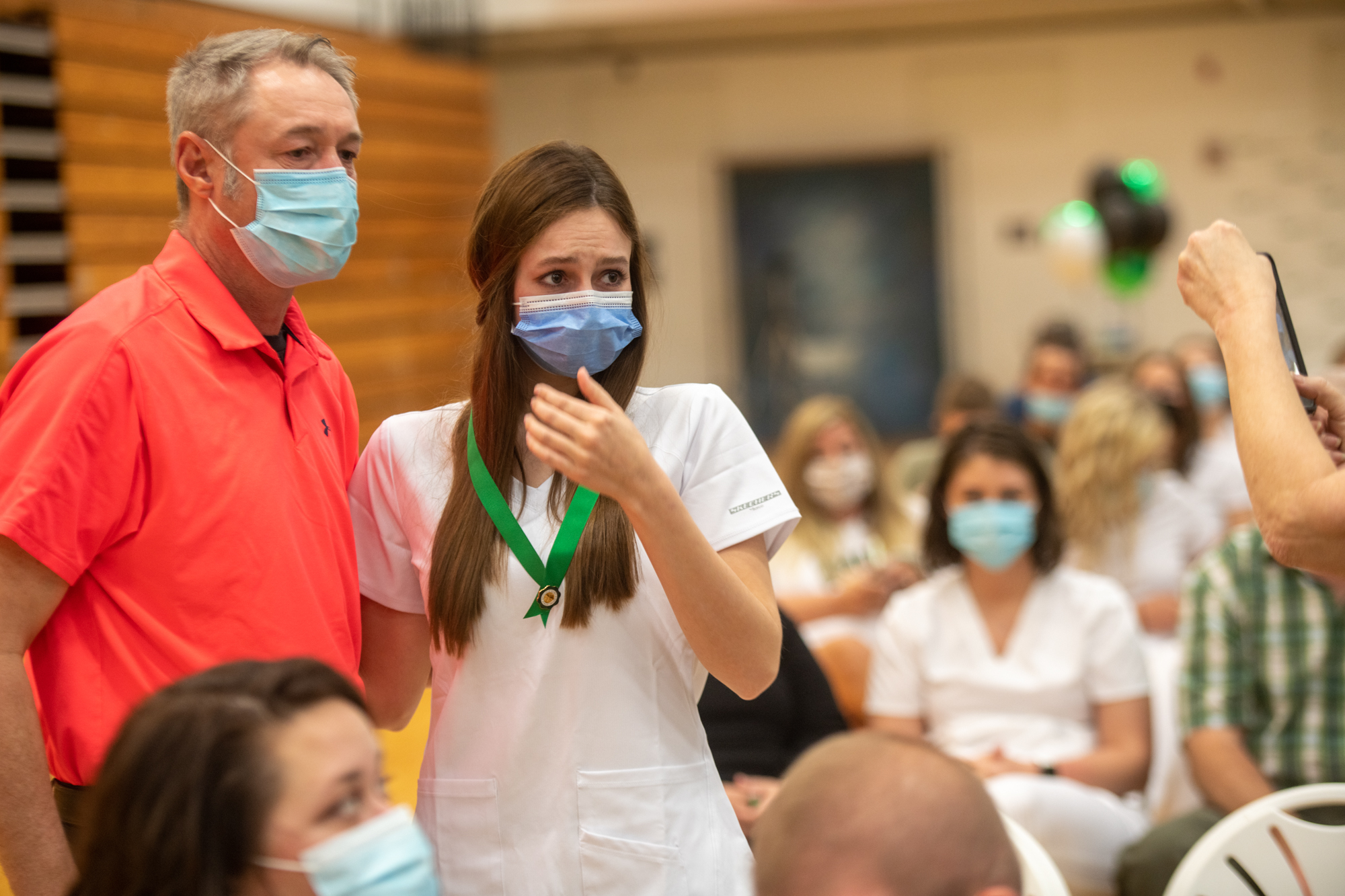 Some graduating nursing students during commencement ceremonies