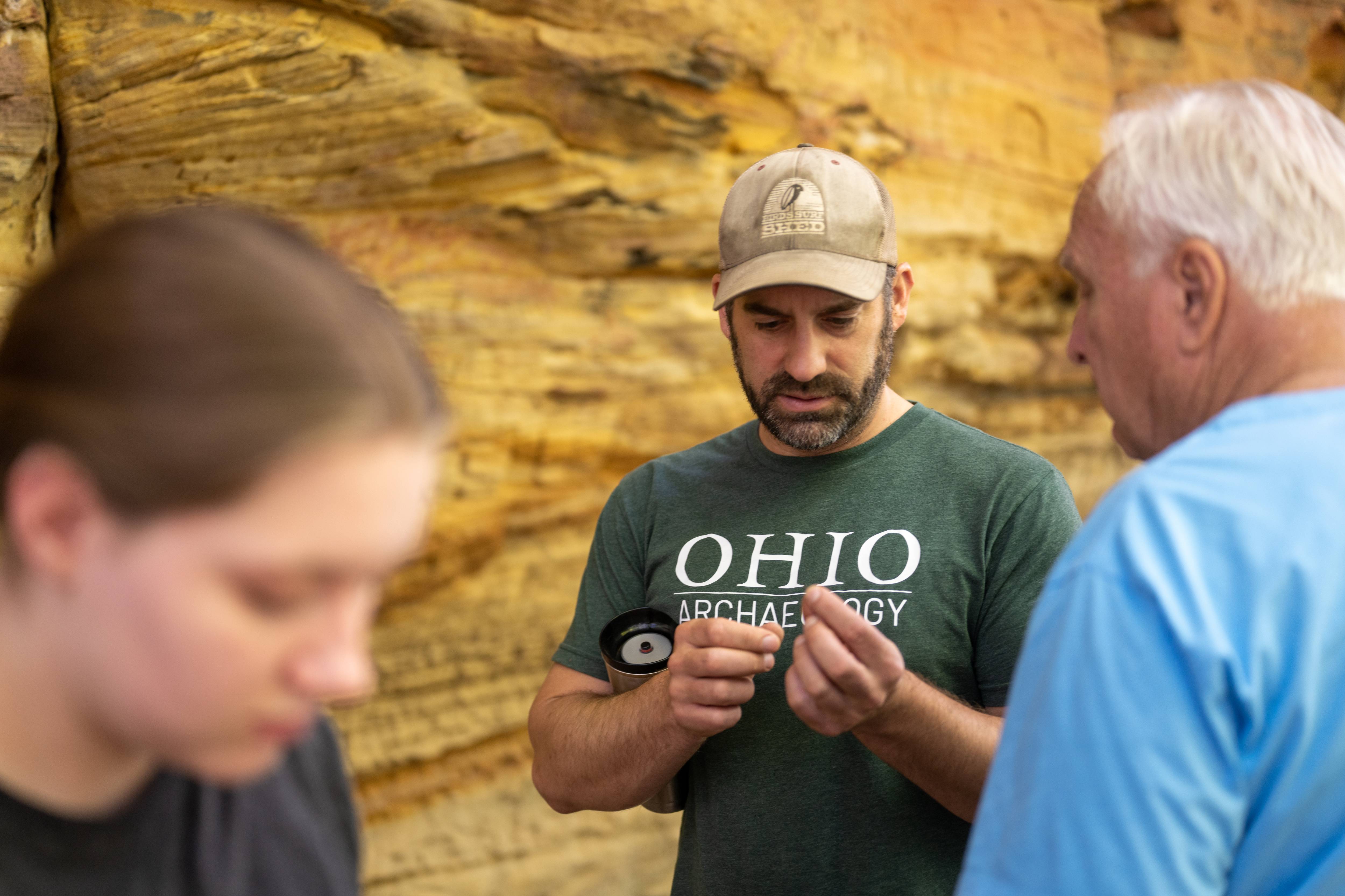 Dr. Joseph Gingerich has been leading anthropology students on digs in southeast Ohio and even to Virginia, discovering new insights into the first peoples who moved onto this continent, likely coming from west to east. Photo by Ben Siegel