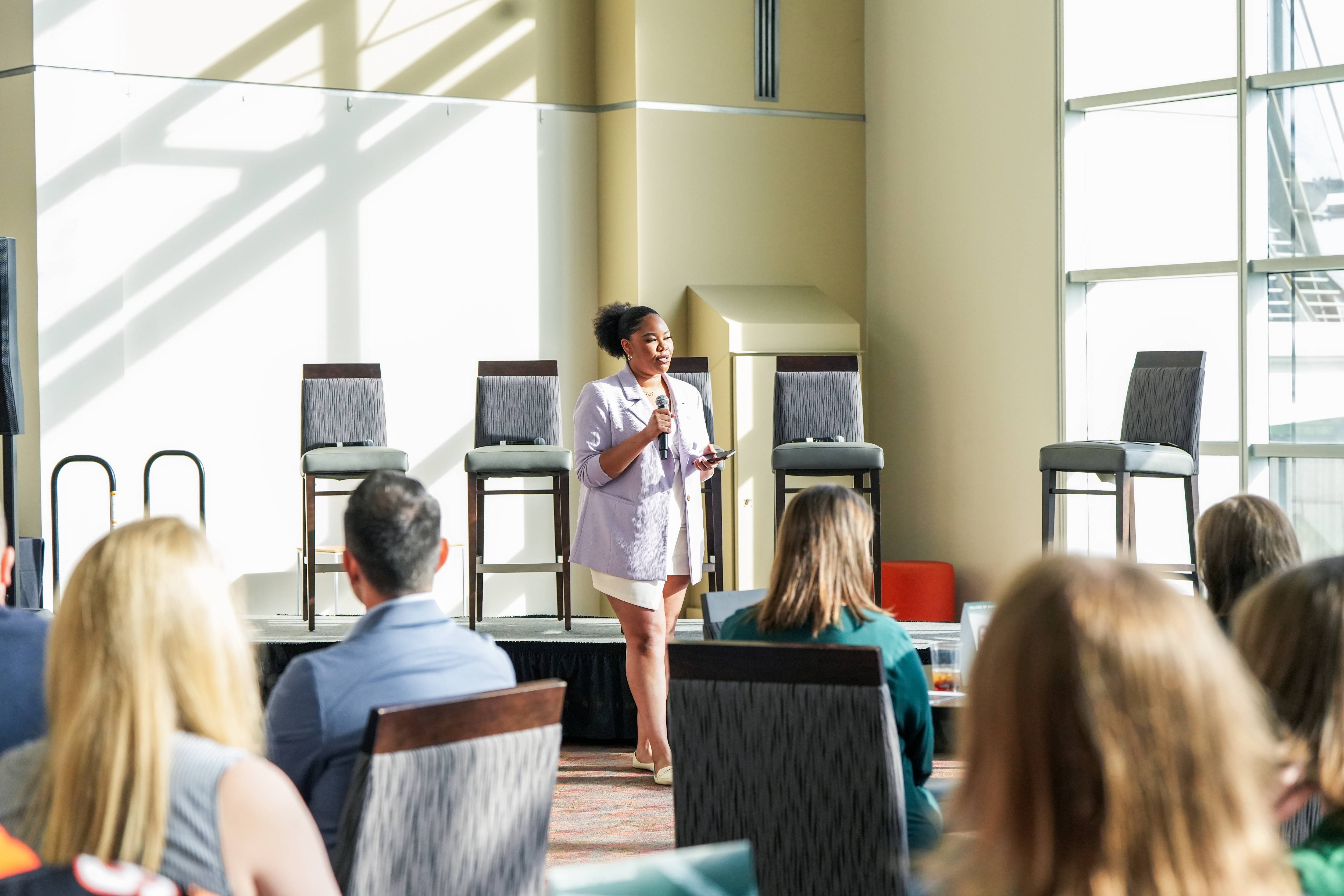 Audience members enjoyed hearing remarks from OHIO students, faculty, staff and alumni during the event