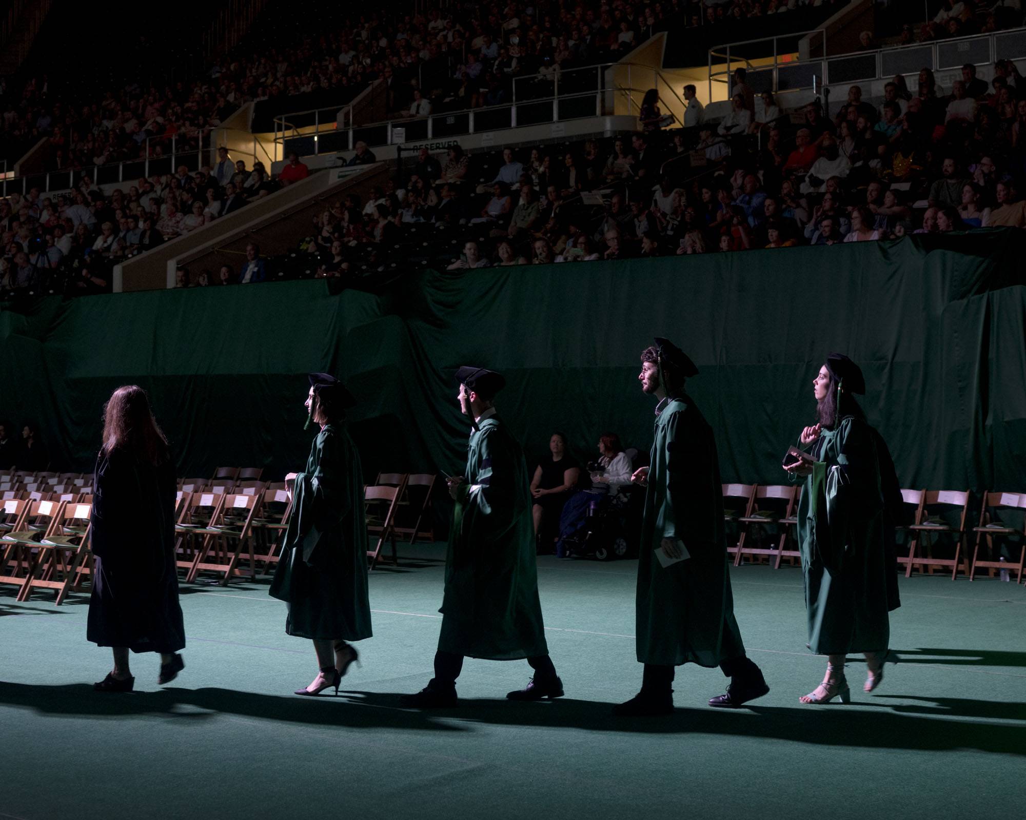 Graduates enter the Convocation Ceremony to begin the Class of 2023 Commencement Ceremony.