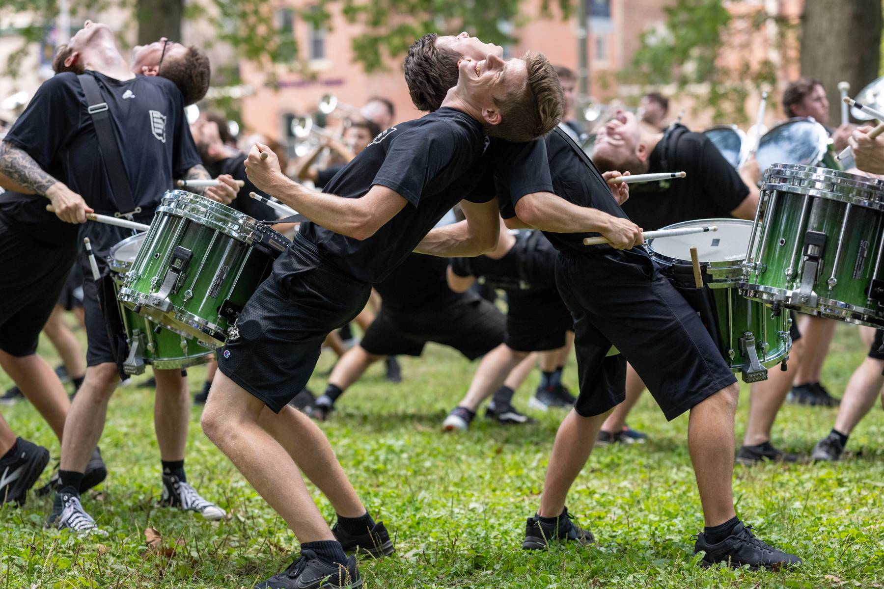 The Marching 110 performs on College Green at the Student Organization Involvement Fair