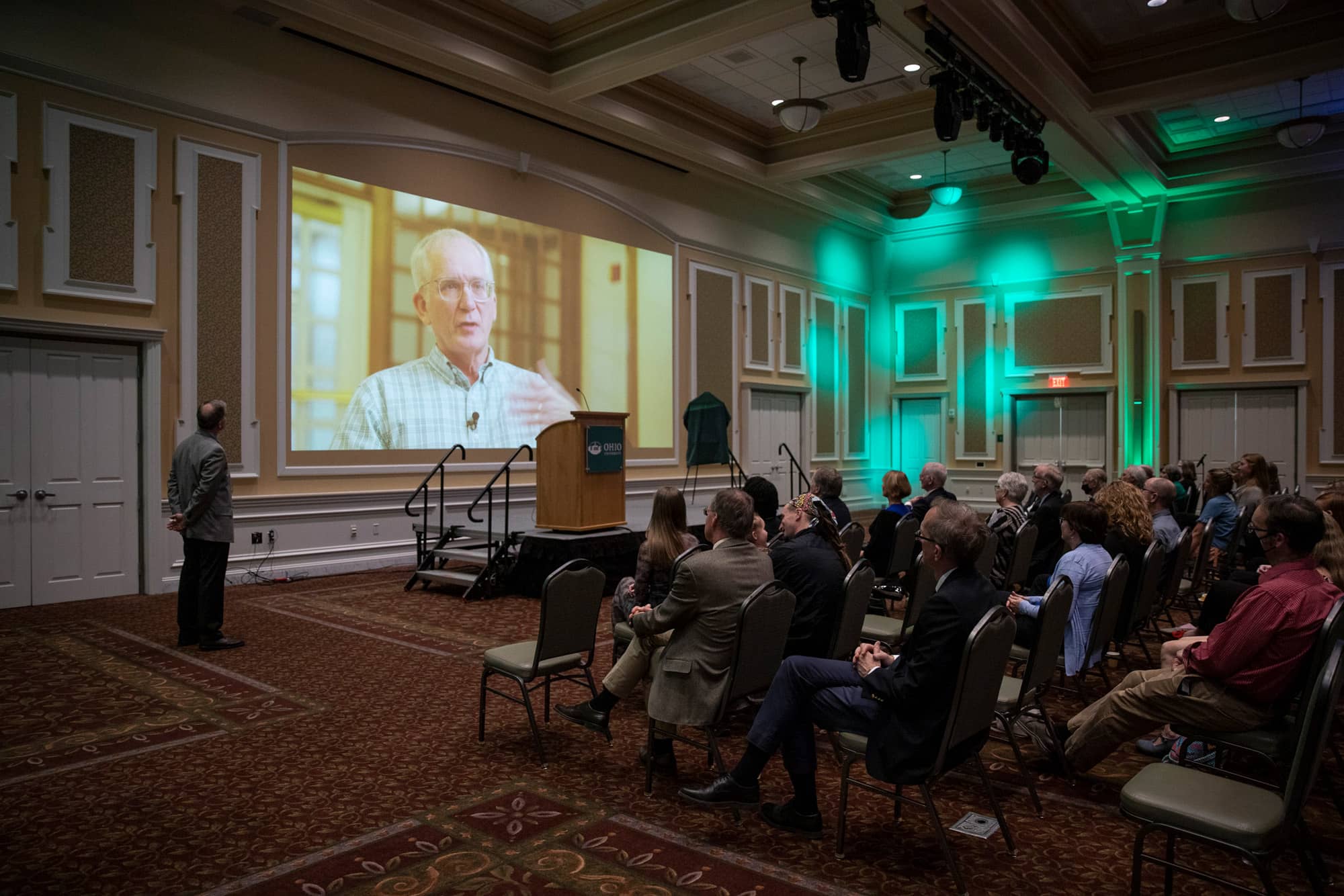 A video was shown of Distinguished Professor Steven Evans and his work as part of this special event.