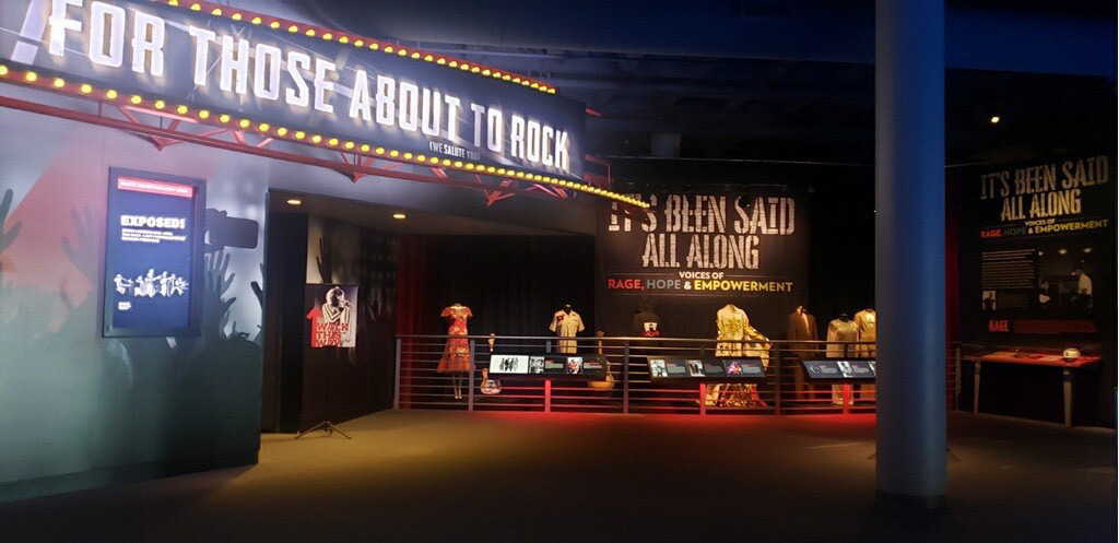 Part of the social justice exhibit at the Rock & Roll Hall of Fame in Cleveland, Ohio