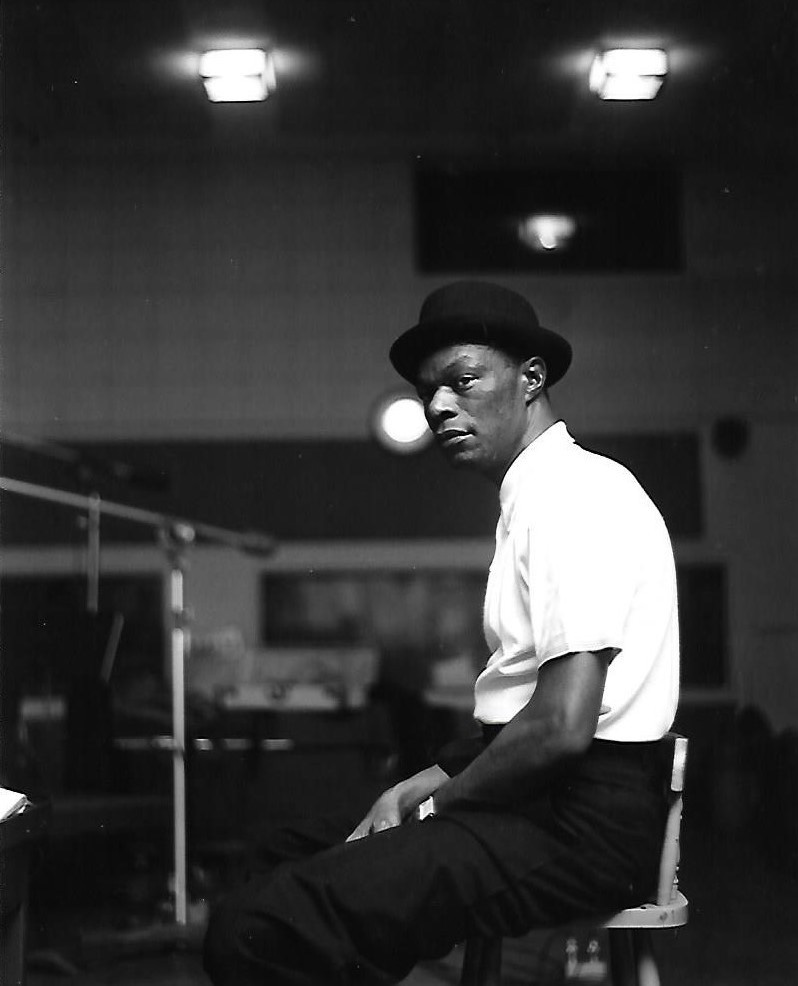 Portrait of Nat King Cole taken by Chuck Stewart in 1958