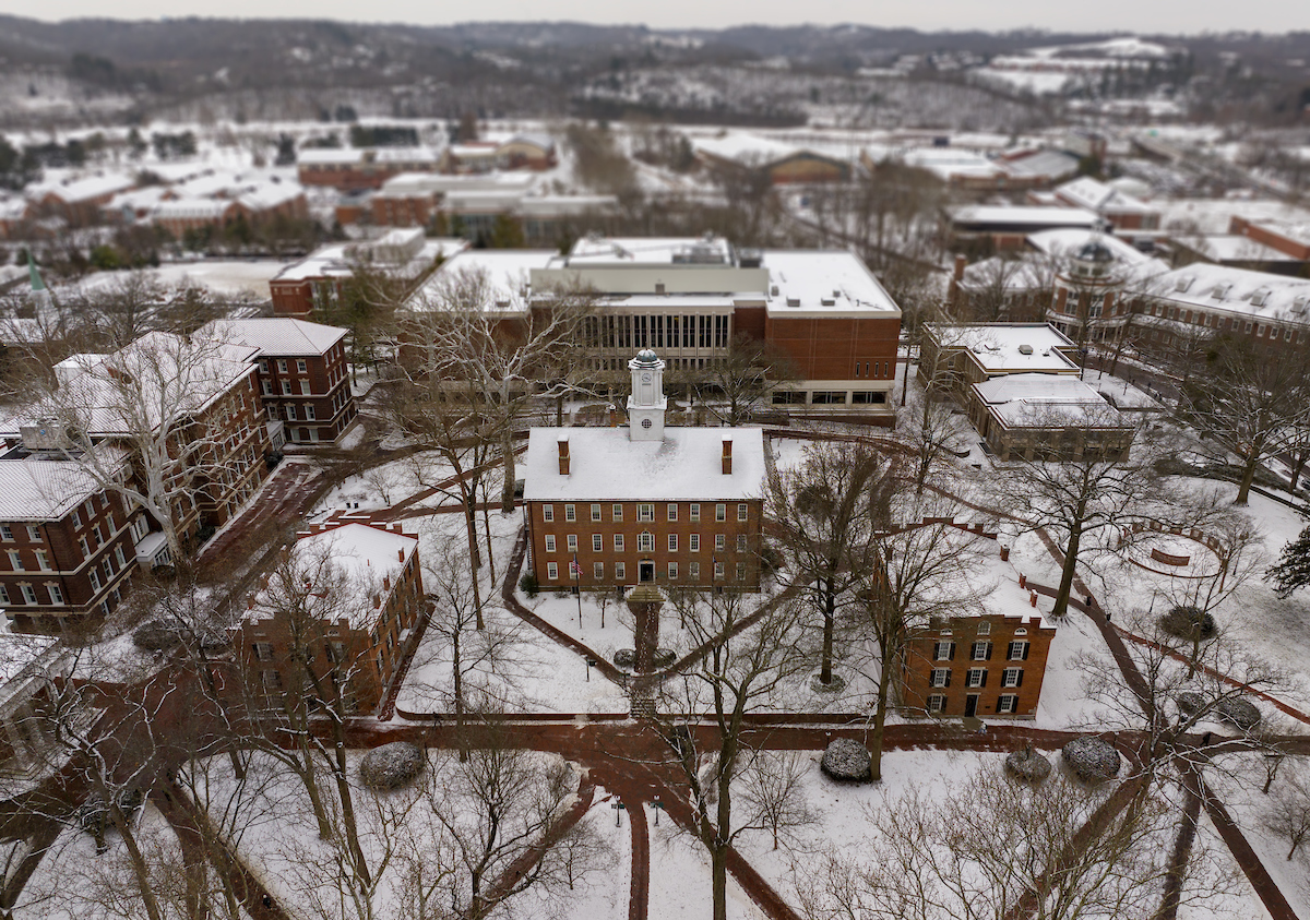 Aerial view of College Green