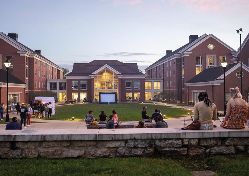 Students enjoy yard games, treats and a movie on South Green as part of Homecoming festivities. Photo by Ben Wirtz Siegel, BSVC ’02