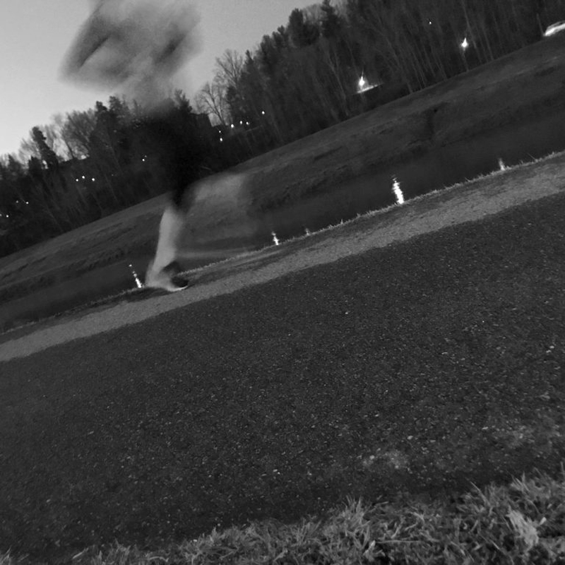 blurred image of girl jogging