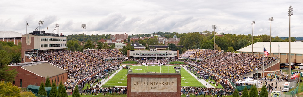 Peden Stadium is full of fans for the OHIO football game