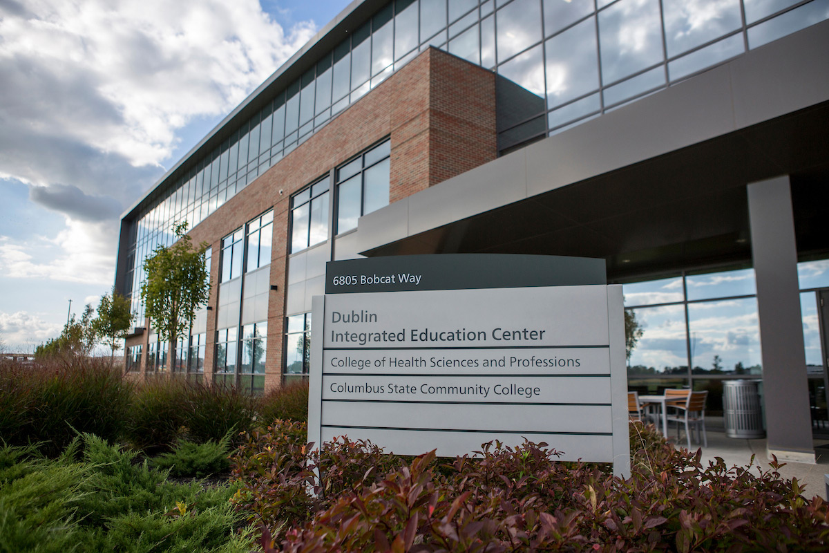 An outside view of the OHIO's Dublin Integrated Education Center where the first accredited athletic training residency specializing in pediatrics takes place.