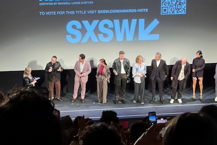 Speakers at a panel discussion