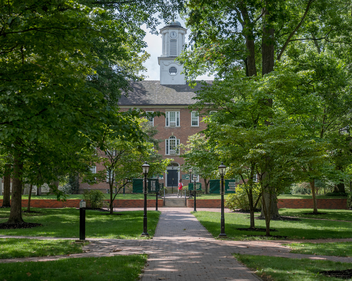 A view of Cutler Hall from College Green