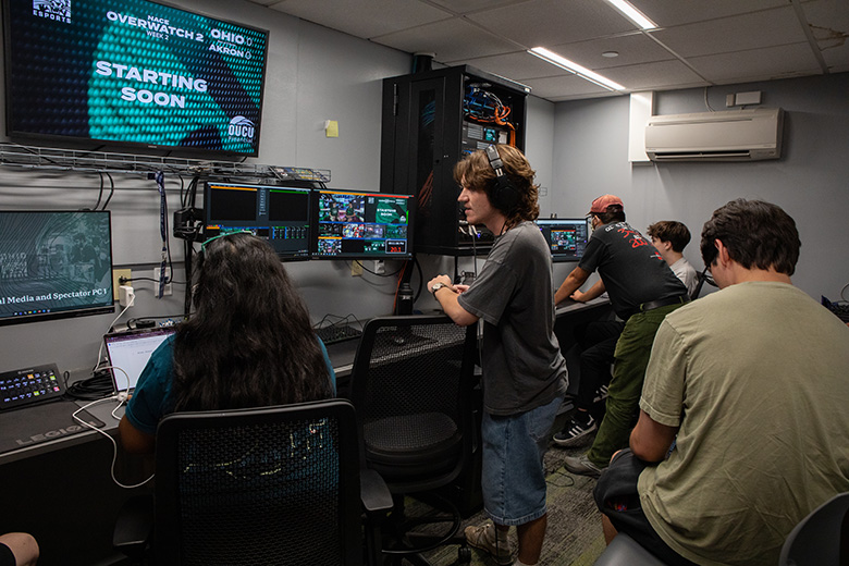 OHIO students operate a livestream behind the scenes.