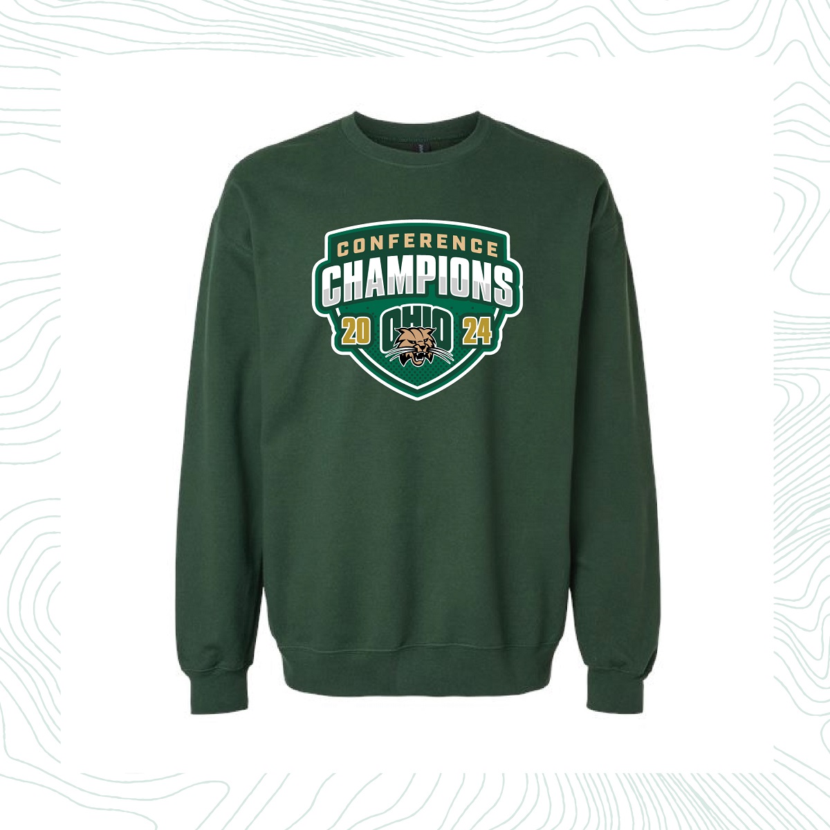 A green sweatshirt that says Conference Champions 2024 - OHIO