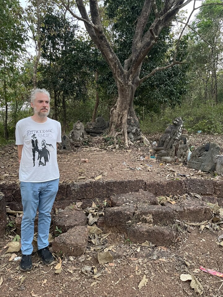 Brian Collins at a haunted site in India