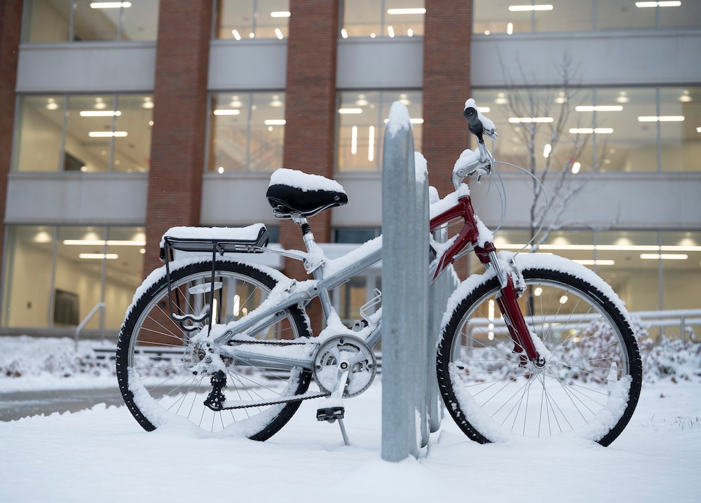 Bicycle in the snow