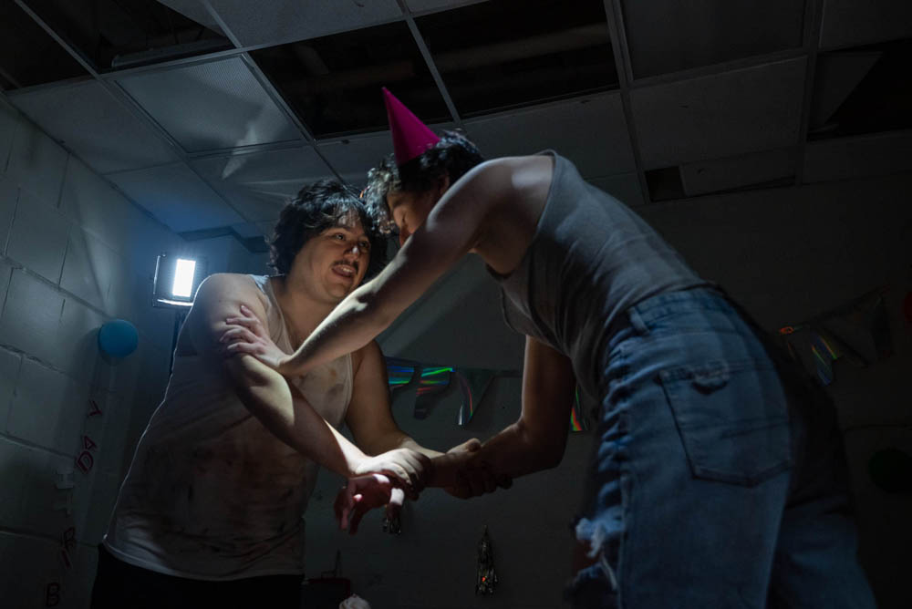 Students on a film set