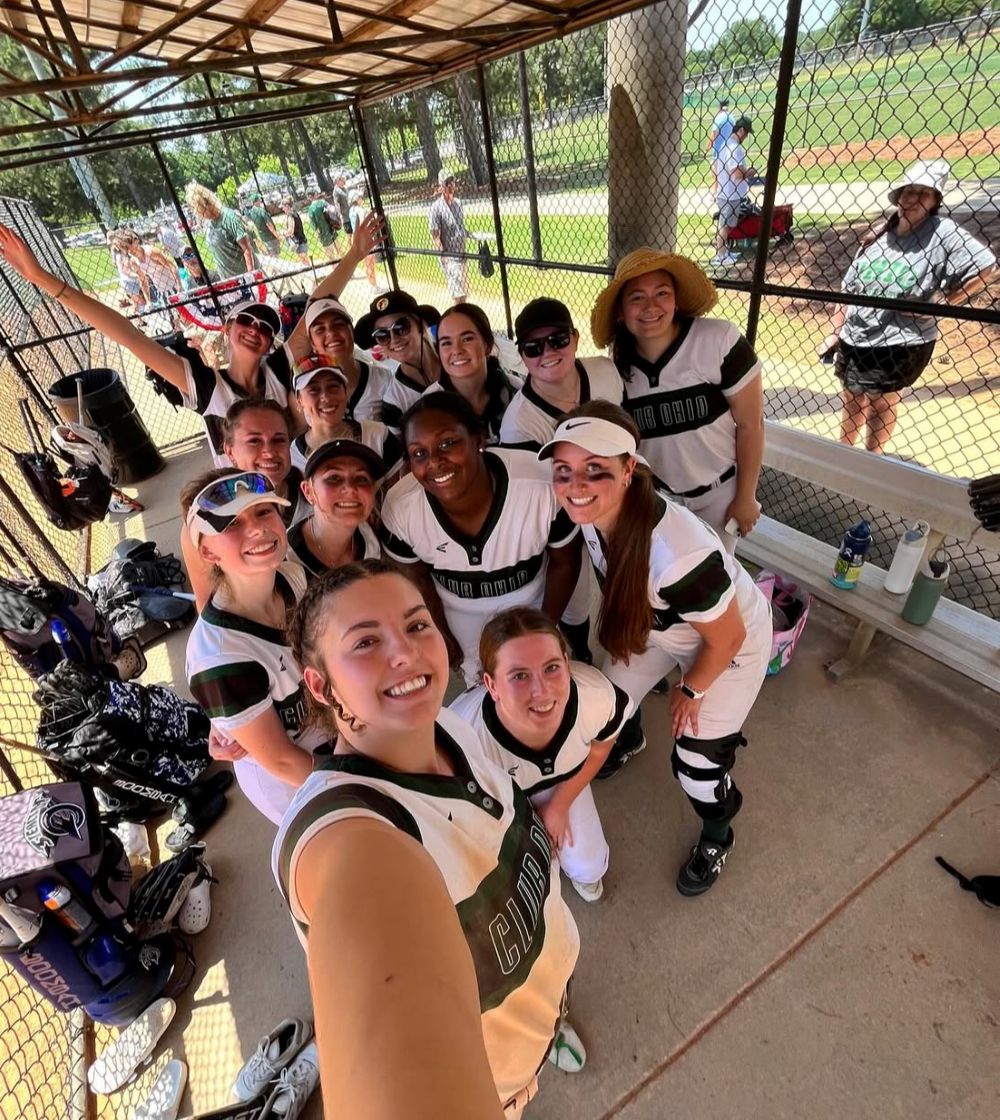 Team selfie in the dugout