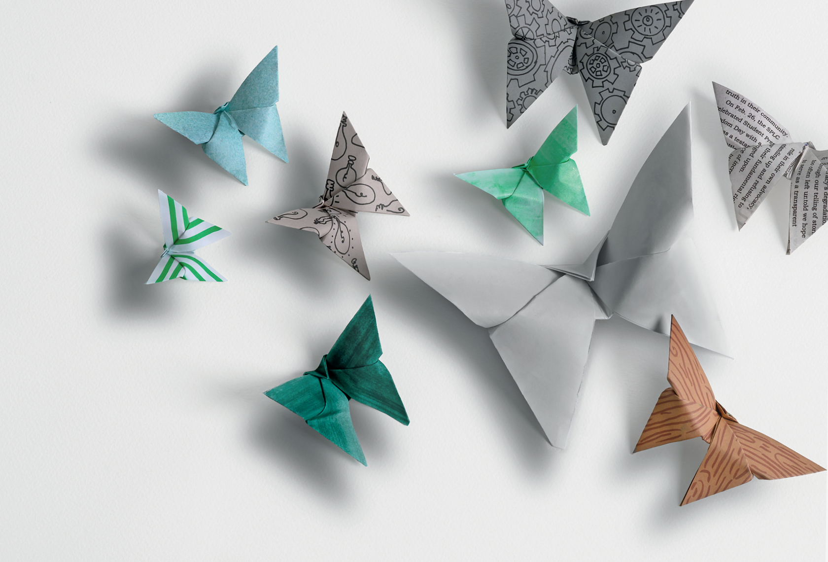 Origami butterflies