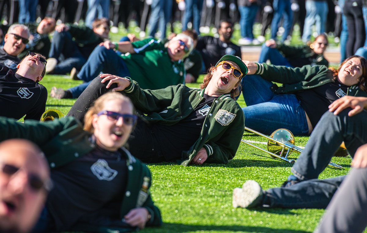 OHIO's Alumni Band performs during Homecoming. 