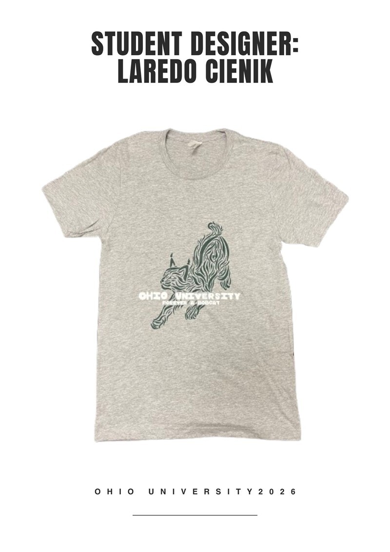 The front of the Forever a Bobcat shirt by Student Designer Laredo Cienik