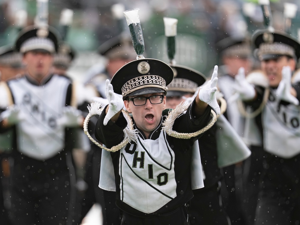 The Marching 110 perform at halftime